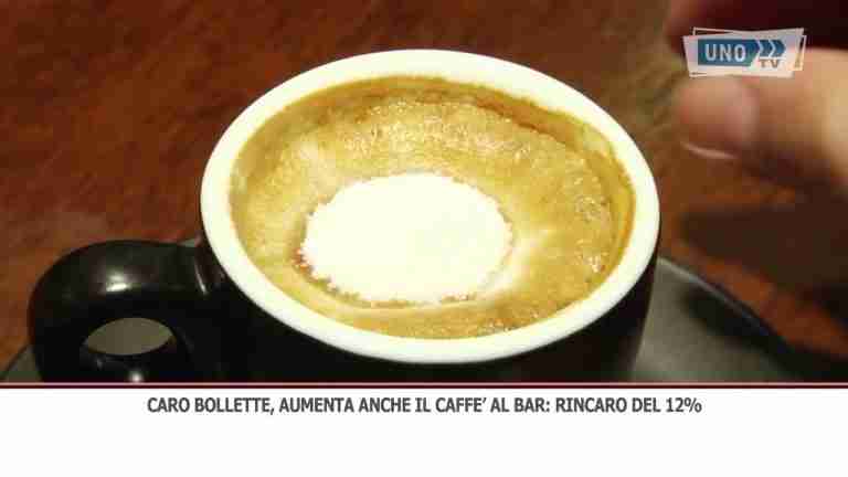 Caro bollette, aumenta anche il caffè al bar: rincaro del 12%