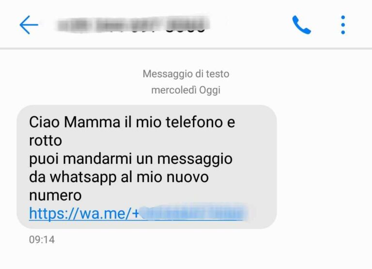 “Ciao mamma, il mio cellulare è rotto…”, nuova truffa segnalata da Monte San Giacomo