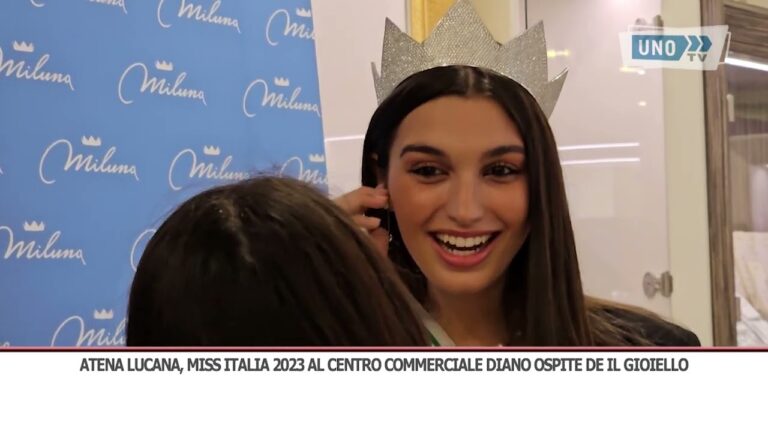 Al Centro commerciale Diano Miss Italia 2023 con la corona della Miluna grazie alla gioielleria Il Gioiello