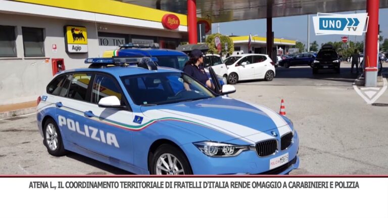 Atena Lucana, il coordinamento territoriale di Fratelli d’Italia rende omaggio a Carabinieri e Polizia