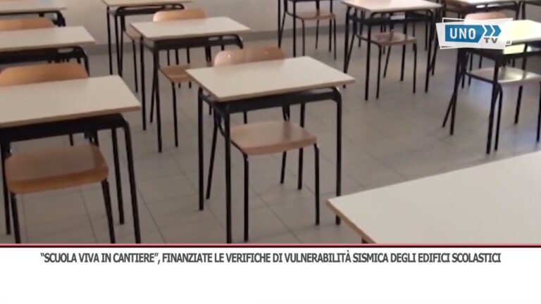 “Scuola viva in cantiere”, finanziate le verifiche di vulnerabilità sismica degli edifici scolastici