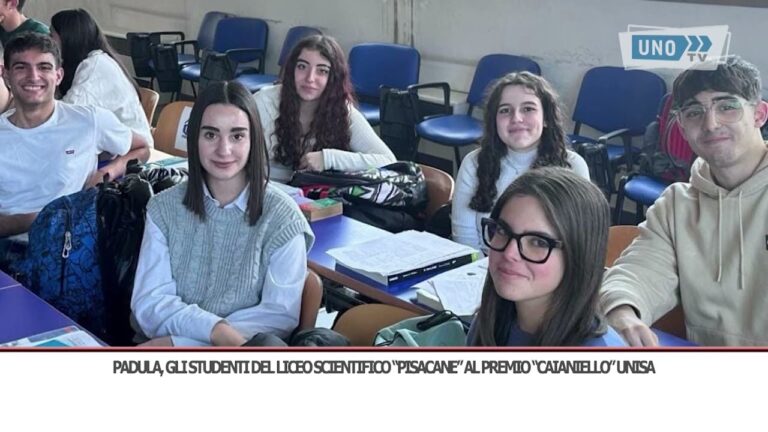 Padula, gli studenti del Liceo scientifico “Pisacane” al premio “Caianiello” UniSa