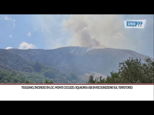 Teggiano, fiamme in località Monte Cocuzzo delle Puglie. Squadre antincendio boschivo a lavoro per ricognizione territorio