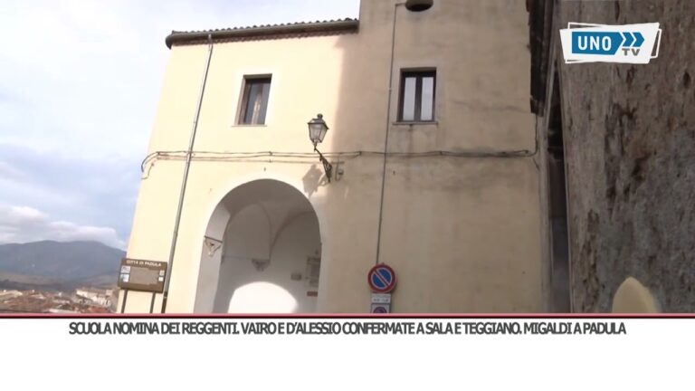 Scuola, arrivata in extremis la nomina dei reggenti. Vairo e D’Alessio confermate a Sala e Teggiano. Migaldi a Padula