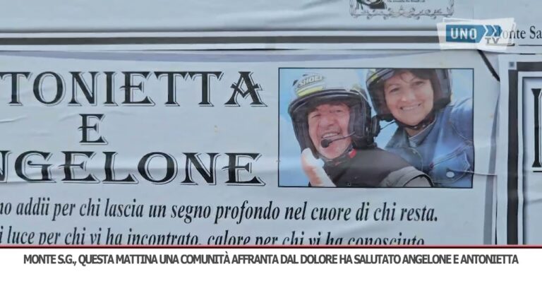 Monte San Giacomo, questa mattina una comunità affranta dal dolore ha salutato Angelone e Antonietta