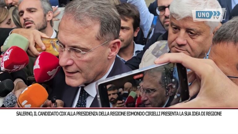 Elezioni Regionali, a Salerno il candidato Edmondo Cirielli presenta il suo programma e risponde a De Luca