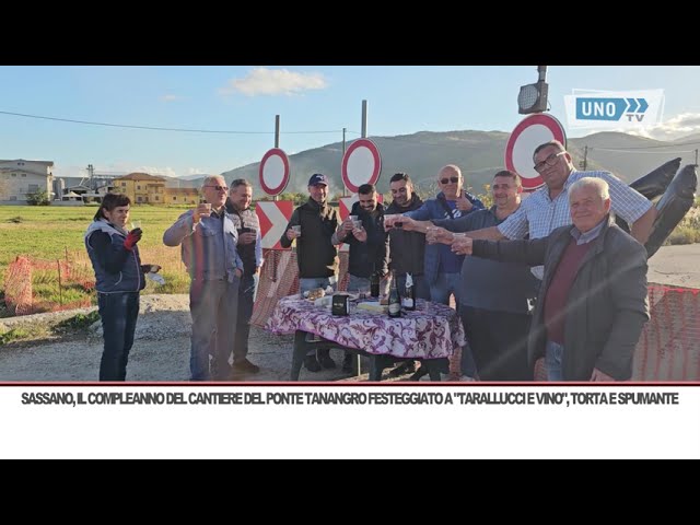 Sassano, 4 anni del cantiere del Ponte Tanangro festeggiato a “Tarallucci e Vino”. Meglio riderci su…