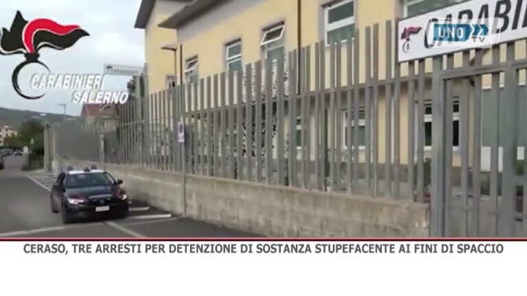 Ceraso, tre arresti per detenzione di sostanza stupefacente ai fini di spaccio