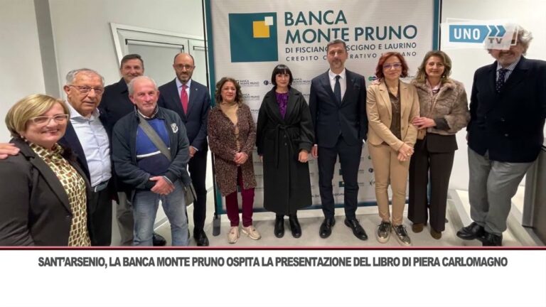Sant’Arsenio, la Banca Monte Pruno ospita la presentazione del libro di Piera Carlomagno