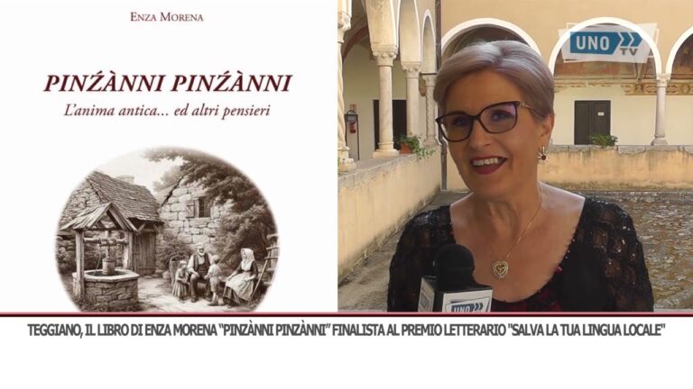 Teggiano, il libro di Enza Morena “Pinzànni Pinzànni” finalista al Premio letterario “Salva la tua lingua locale”
